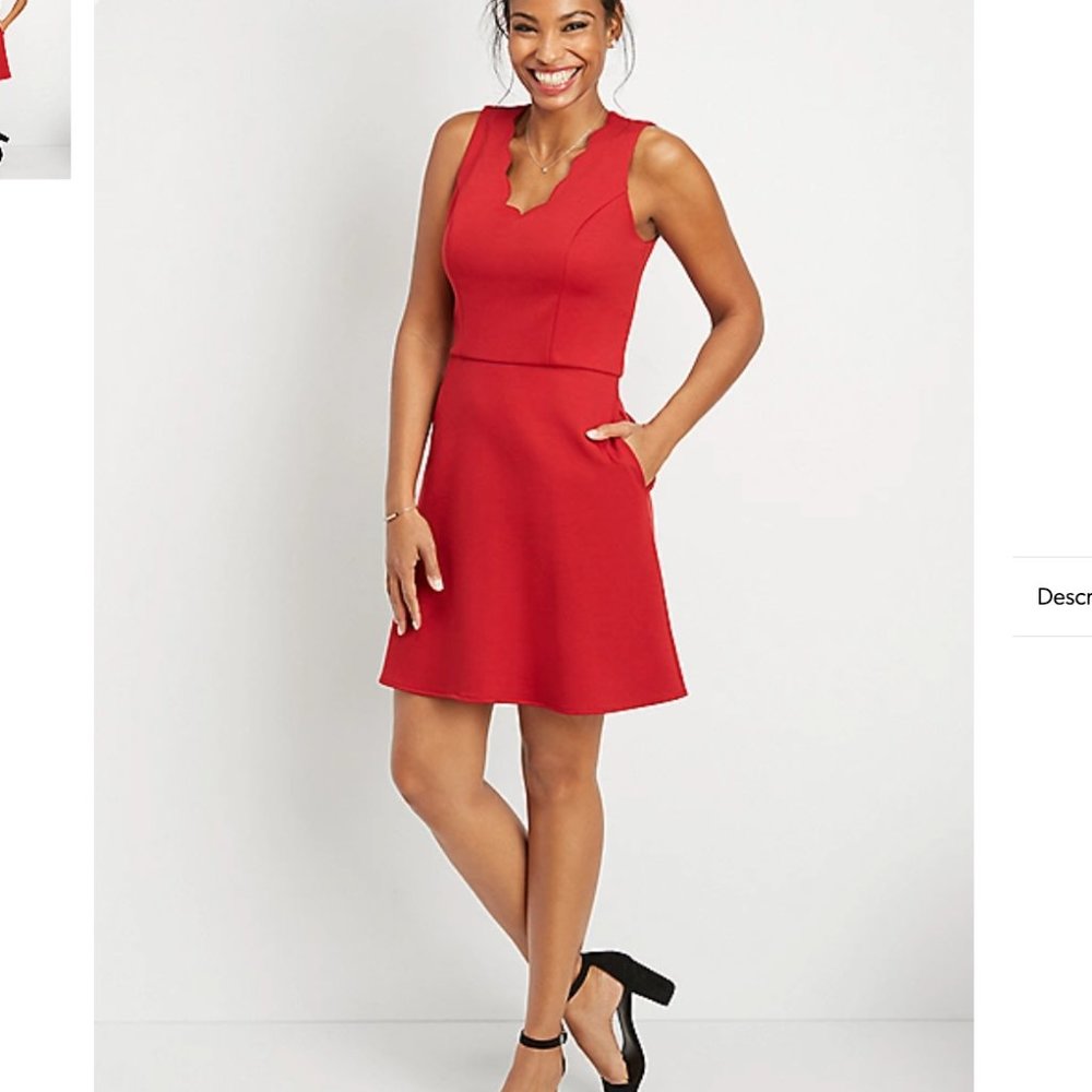 Maurices POCKETS Skater Dress Red XXL